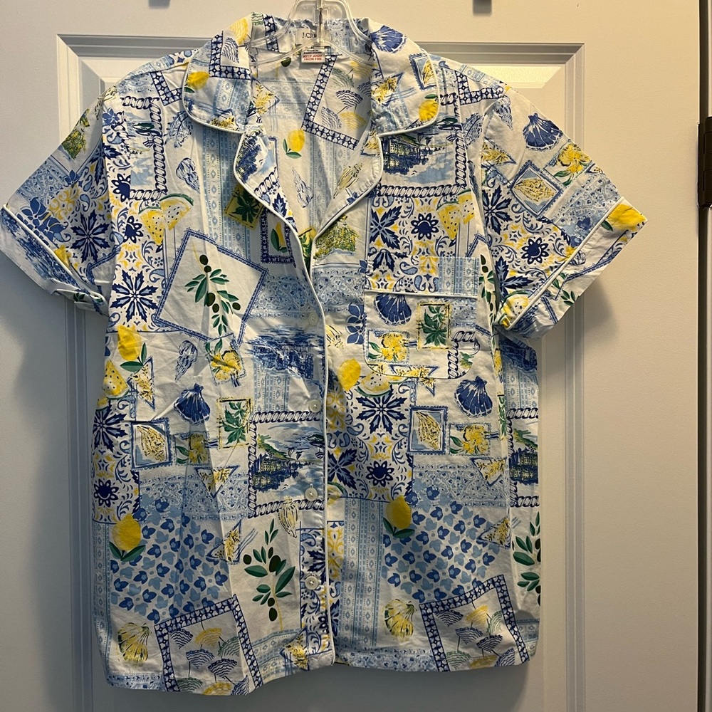 J. Crew Short Sleeve Pajama Set (Size M)